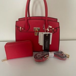 2 in 1 set bag and wallet